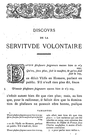 Discourse on Voluntary Servitude