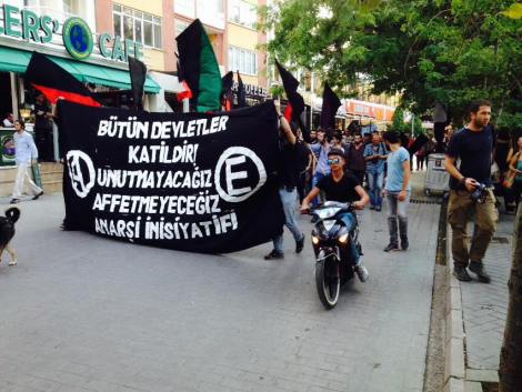 Turkish anarchist demonstration