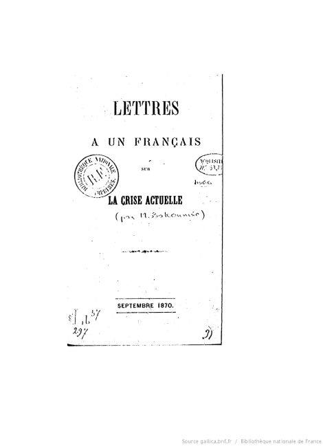 bakunin letters to a frenchman